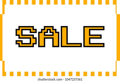 Yellow shopping sticker Written as SALE