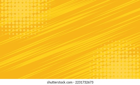 Yellow side hatch with halftone effect. comics background cartoon pop art retro vector illustration.