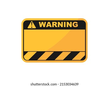 Yellow sign of danger and not safety. Caution and warning attention sign. Illustration of construction and symbol of industry and warning.