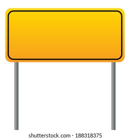 yellow sign ready to be editable