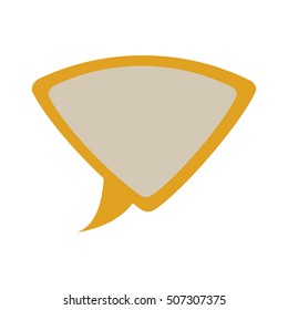 yellow silhouette dialog with triangle shape