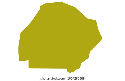 Yellow silhouette map of the city of Bahawalpur in Pakistan svg