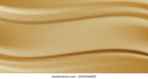 Yellow silk satin. Draped fabric. golden color. Luxury background. Space for design. Template. Flat lay, top view table.Web banner.