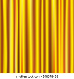 Yellow silky curtain texture background. Vector Illustration