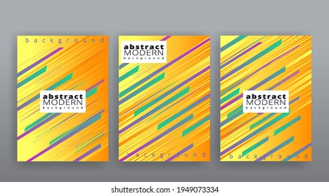 Yellow and silver abstract futuristic templates set, modern creative vector pattern design for web and print decoration, summer vibes, luxury minimal pattern  banner design dynamic geometric cover