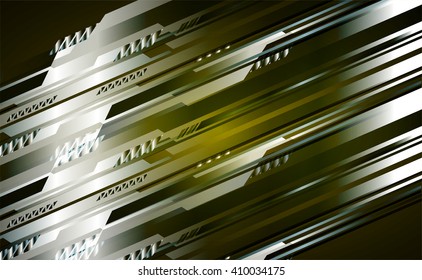 yellow silver abstract hi speed internet technology background illustration. eye scan virus computer. vector. motion move.