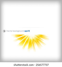 Yellow and silver vector background with sun burst effect