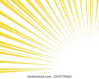 Yellow Simple Concentric Line Vector Illustration