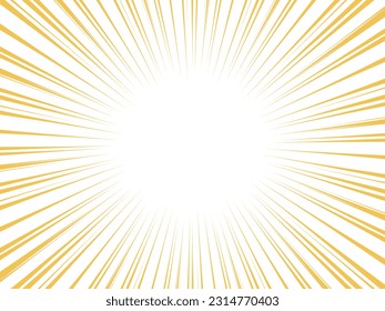 Ilustración del vector de línea concentrada simple amarillo