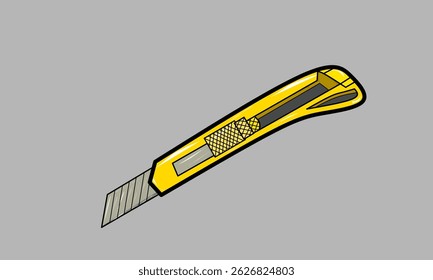 yellow simple elegant cutter icon symbol