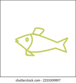 Diseño de logotipo de pez amarillo simple