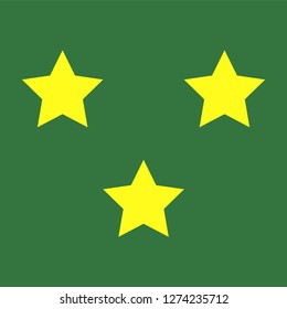  Yellow simple flat style light star flares isolated on 
turquoise background. Vector illustration
