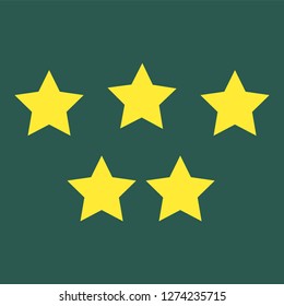  Yellow simple flat style light star flares isolated on 
turquoise background. Vector illustration