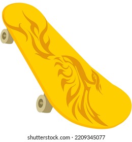 Yellow Skateboard Royalty Free Image.