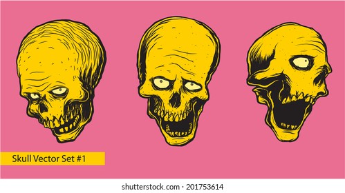 Yellow Skull Vector Pack