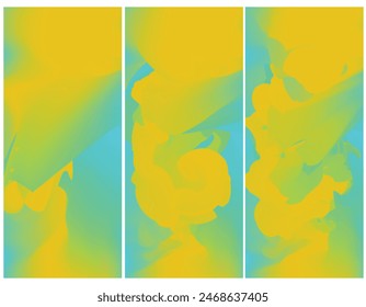 Yellow and Sky Blue color combination gradient background design.