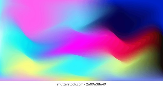 Yellow, sky blue, pink and blue gradient color soft wave colour minimal blurry design background vector illustration eps10. Perfect for modern artwork. High quality degital graphic.