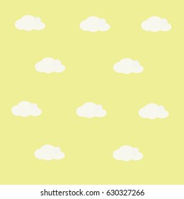 Yellow sky with clouds,  background