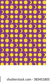 Yellow Sky on purple  background