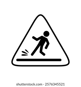 yellow slippery floor warning board