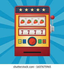 Yellow slot machine whis stars