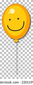 Yellow Smile Balloon Isolated Illustration