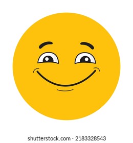 Yellow Smile face with happy expression. Smile icon for web and mobile.