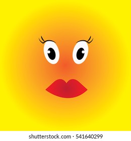 yellow smile face - vector illustrator