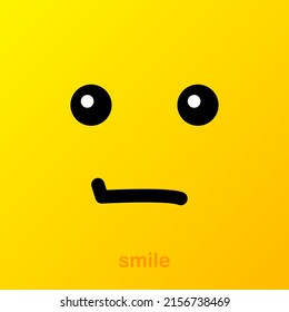 Yellow smile. Smile icon. Vector emoticon set. Vector background. Funny art