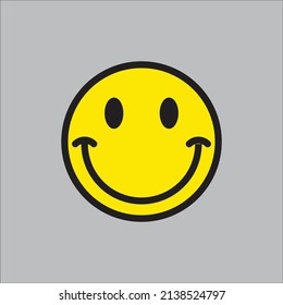 yellow smile icon vector illustration