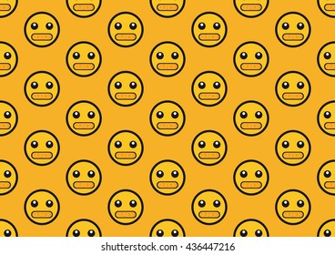 yellow smile pattern on yellow background