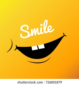 Yellow smile. Vector illustration  Smiley face. Poster World smile day. Smiley wallpaper. Emoticon background. Emoticon icon. 