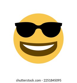 Yellow smiley face with sunglasses on it