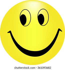 yellow smiley face vector