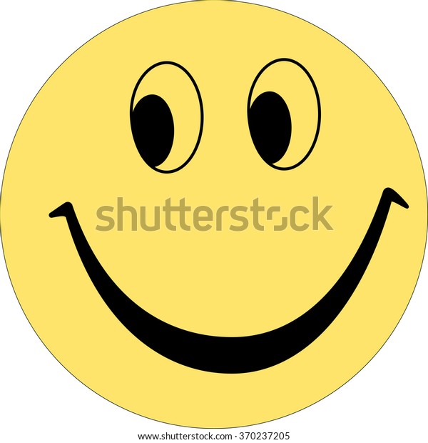 Yellow Smiley Face Vector Stock Vector (Royalty Free) 370237205