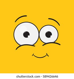 Yellow smiley face. World smile day. Emoticon icon vector illustration.