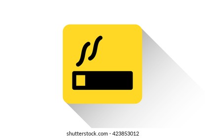 yellow smoking icon