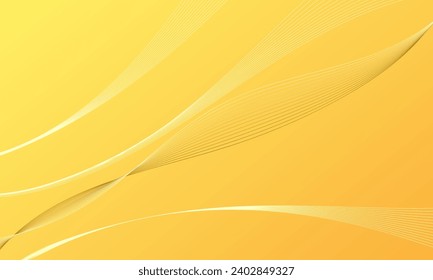 yellow smooth lines wave curves with soft gradient abstract background
