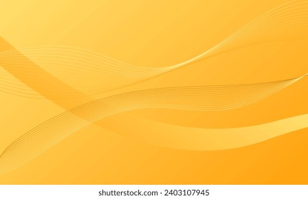 yellow smooth lines wave curves with gradient abstract background