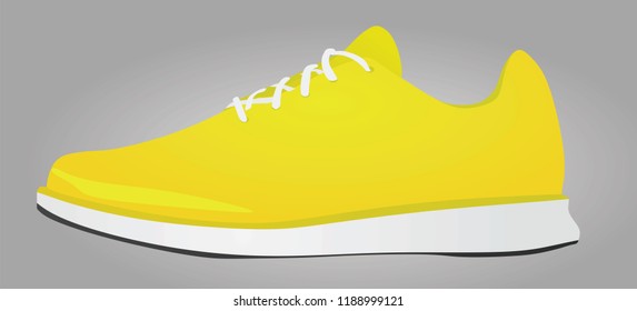 Yellow sneaker. vector illustration