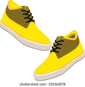 Yellow sneakers