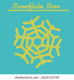 Elemento de diseño de icono de copo de nieve amarillo