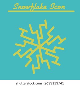 Elemento de design de ícone de floco de neve amarelo