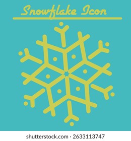 Gelbe Schneeflocke Symbol Design Element