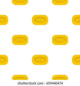 Yellow soap bar pattern seamless flat style for web vector illustration