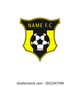 yellow soccer ball logo design. logo for football team.