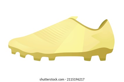 Yellow soccer boot. vector illustration