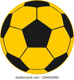 yellow soccer leather ball for game