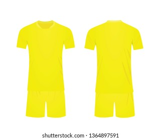 Yellow  soccer uniform. vector illustration