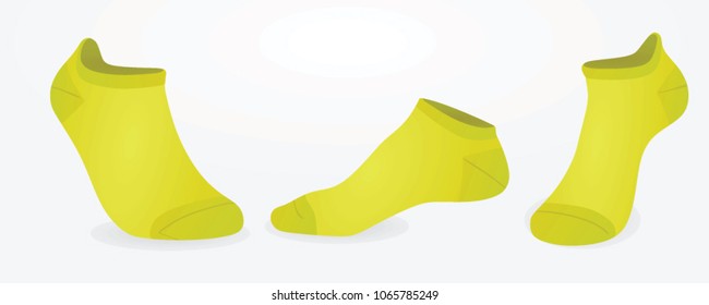 Yellow socks. vector illustration